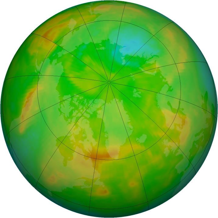Arctic ozone map for 30 June 1979
